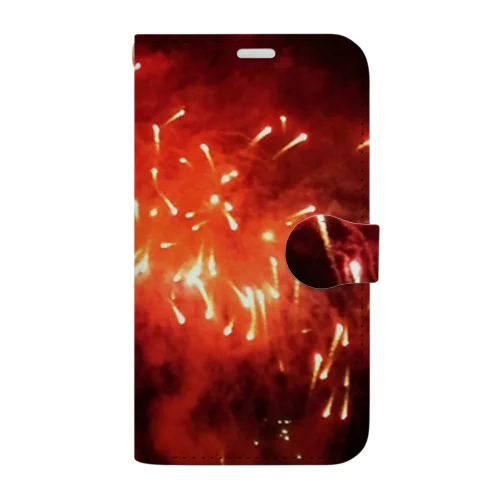 201508161942002　赤い火花 Book-Style Smartphone Case