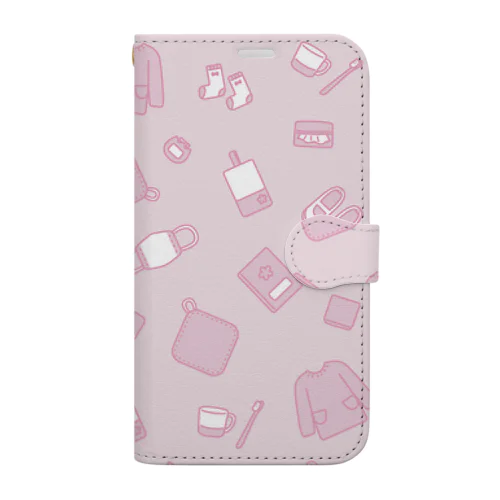 園の生活　PINK 手帳型スマホケース