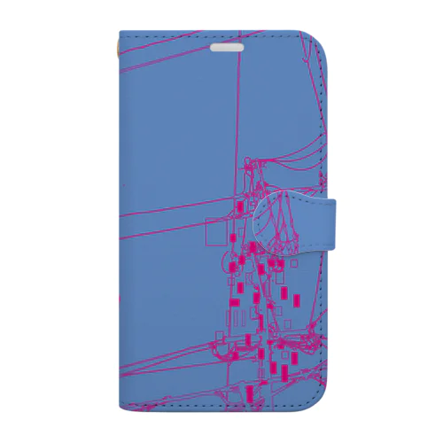 In+u1t0N #02 ブルー Book-Style Smartphone Case