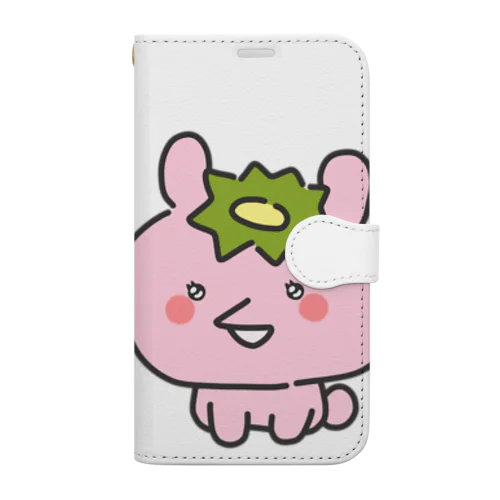 かっぱうさぎ（ピンク） Book-Style Smartphone Case