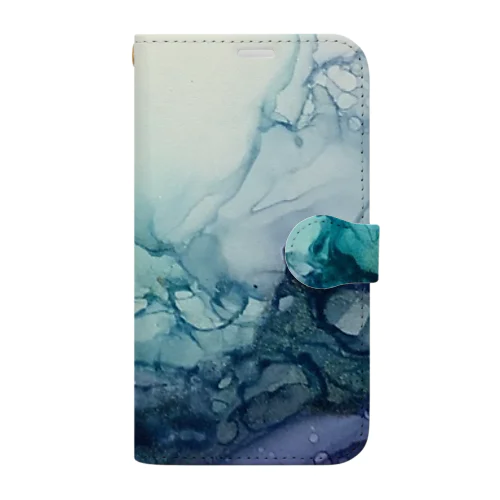 水槽-アルコールインクアート- Book-Style Smartphone Case