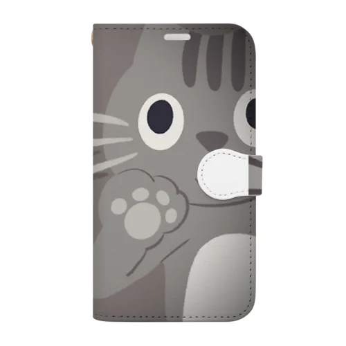 ネズミとネコ(自撮り) Book-Style Smartphone Case