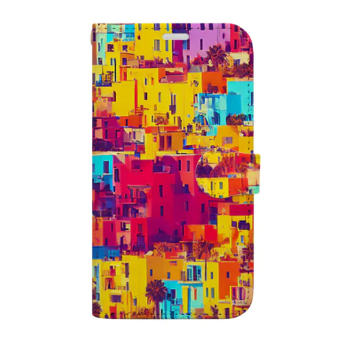 colorful houses Book-Style Smartphone Case