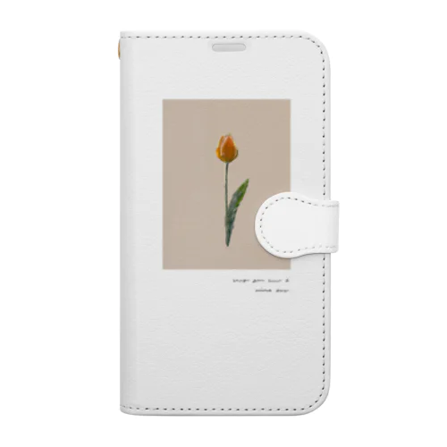 夕焼けとチューリップ Book-Style Smartphone Case