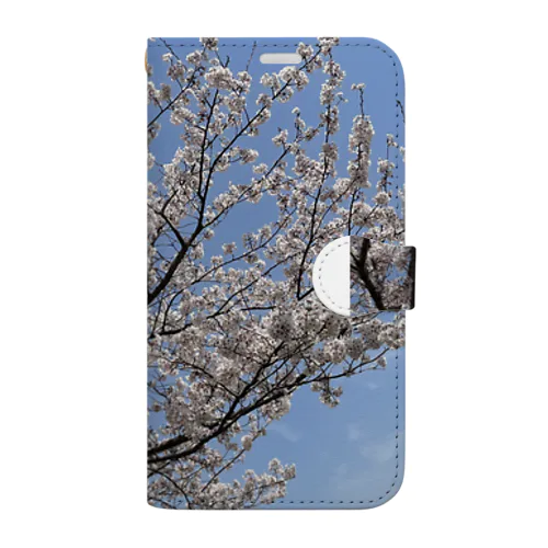 近所の桜 手帳型スマホケース