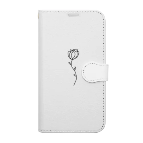 ひらひらお花 Book-Style Smartphone Case