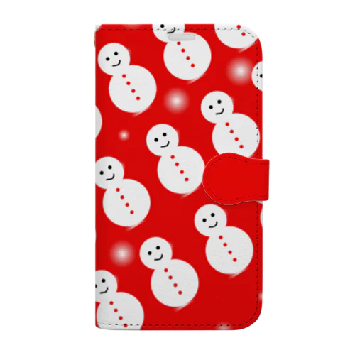 雪ダルマ Book-Style Smartphone Case