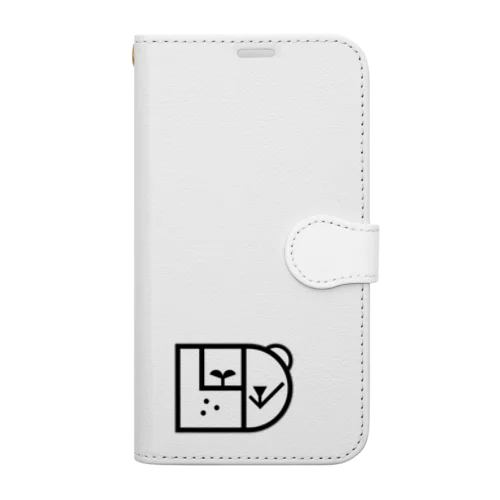 LMDロゴ(モノクロ) 手帳型スマホケース