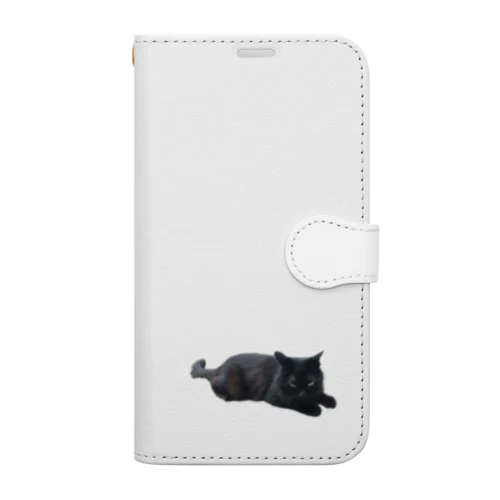 撫で待ち！くろちゃん Book-Style Smartphone Case
