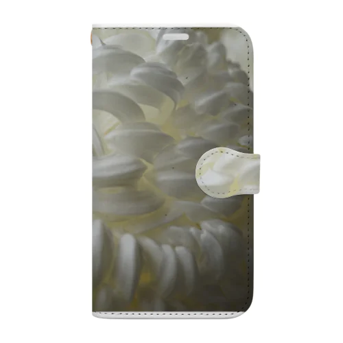 白山比咩神社の菊の花 Book-Style Smartphone Case