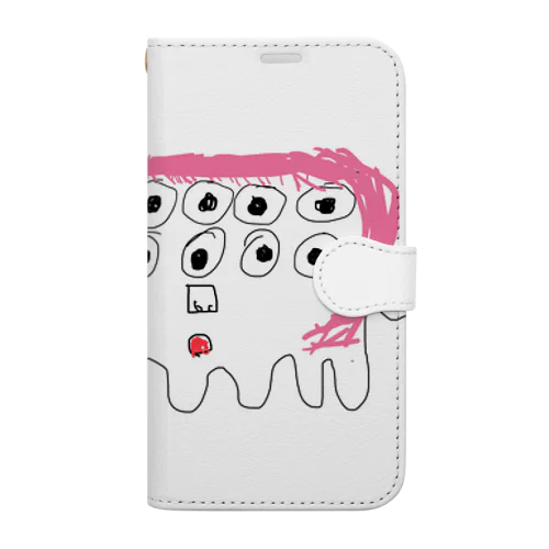 ピンク髪の六本足モンスター Book-Style Smartphone Case