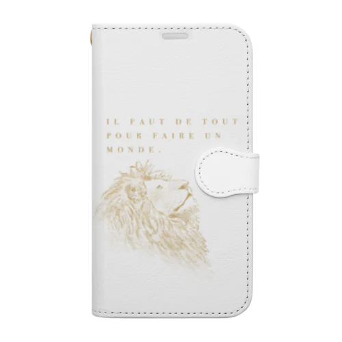 ライオン(フランス語　世界には全てが必要) Book-Style Smartphone Case