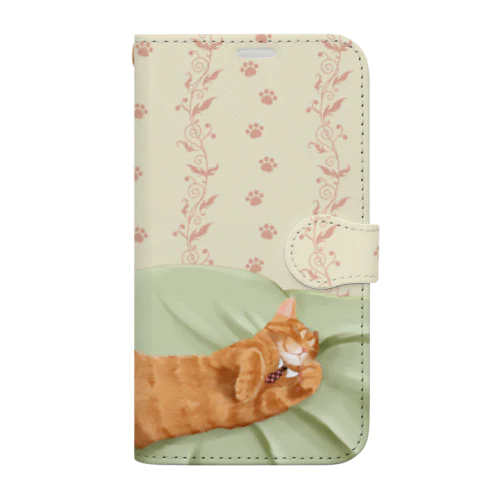 おねんねれおんくん Book-Style Smartphone Case