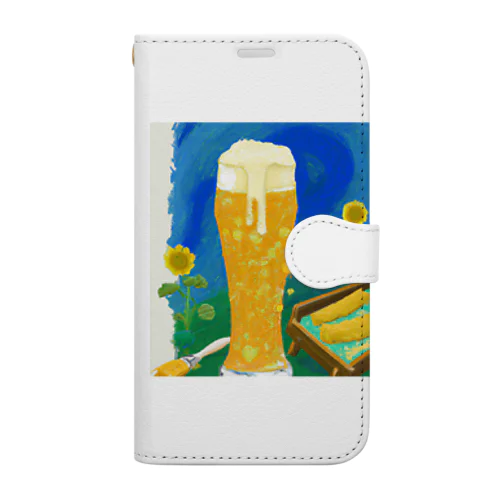 ビール（ゴッホ風） Book-Style Smartphone Case