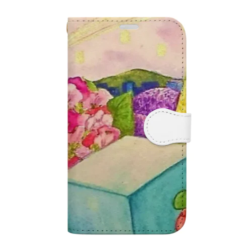 花の世界 Book-Style Smartphone Case