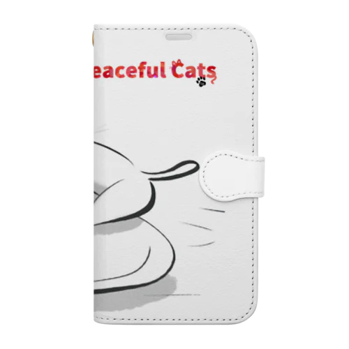 Peaceful Cats おやすみ Book-Style Smartphone Case