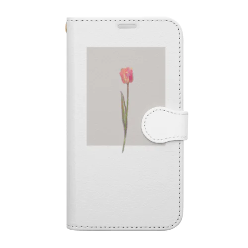 🍑 peach milk tea × peach tulip . Book-Style Smartphone Case