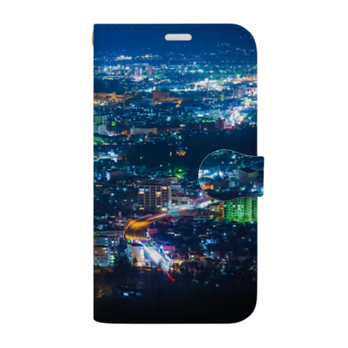 盛岡の夜景（ピントあってる版） Book-Style Smartphone Case