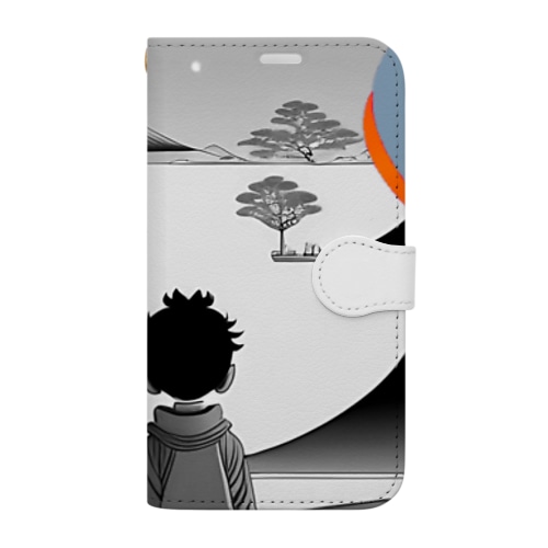 【リトル北斎まっけん坊や】の夢物語今後の予定Tシャツ Book-Style Smartphone Case