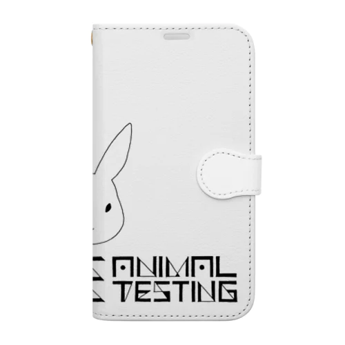 【動物実験反対】チャリティグッズ 手帳型スマホケース