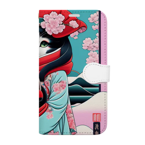 『きょうは、そっちに座るのかな。。』 Book-Style Smartphone Case