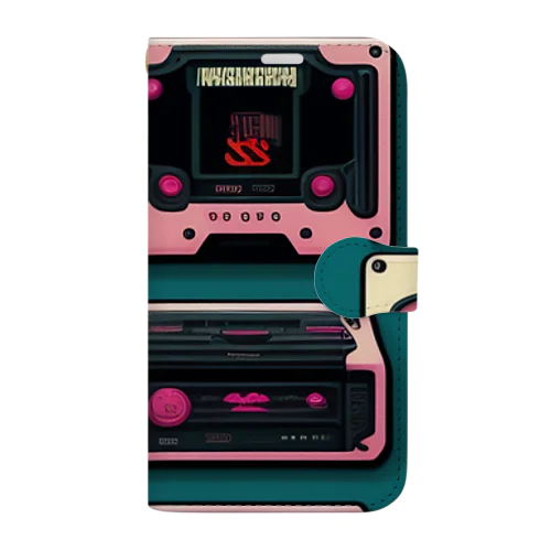 シティ・ポップ育ち盆栽好き女子の為の、エモくてレトロな仮想機器【lofiアート】 Book-Style Smartphone Case