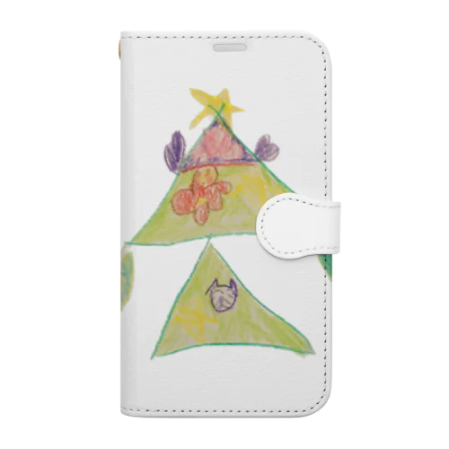 【子どもの絵】クリスマスツリー Book-Style Smartphone Case