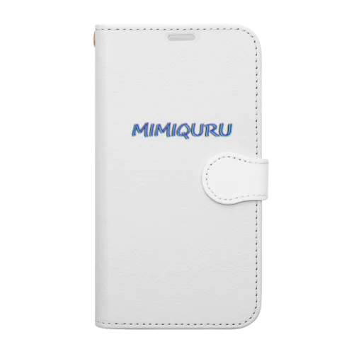 MIMIQURU ミミキュル　ブルー夏文字 Book-Style Smartphone Case