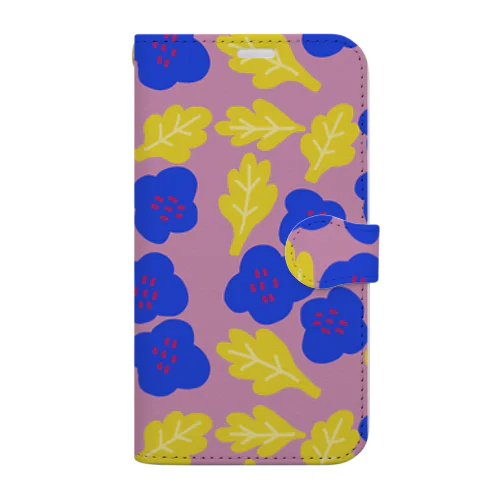 Psychedelic flowers  手帳型スマホケース