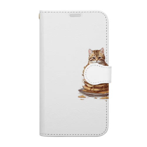 パンケーキねこE Book-Style Smartphone Case