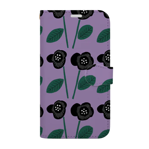 Purple flowers  Book-Style Smartphone Case