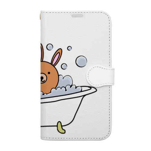 うさ熊ちゃんバスタイム Book-Style Smartphone Case