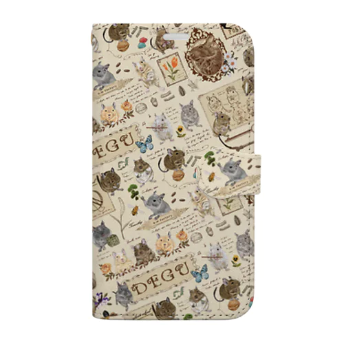 ビンテージデグー Book-Style Smartphone Case