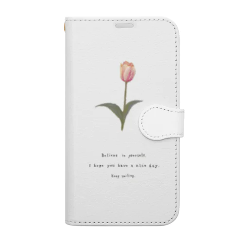 Sakura Peach Tulip . Book-Style Smartphone Case