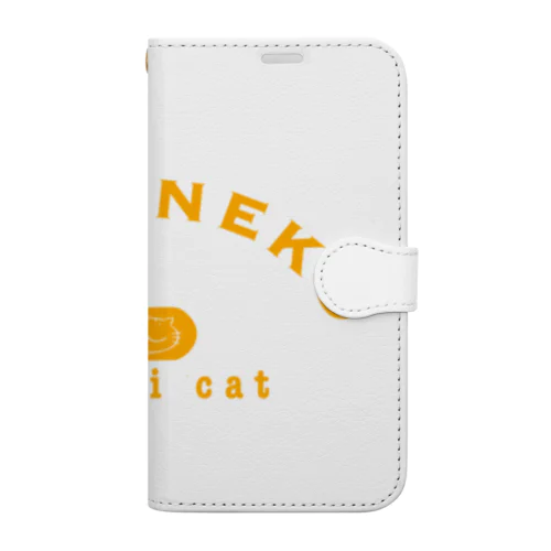 ゆたねこカレッジ風ロゴ 手帳型スマホケース