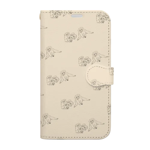 シロテナガザルくん Book-Style Smartphone Case