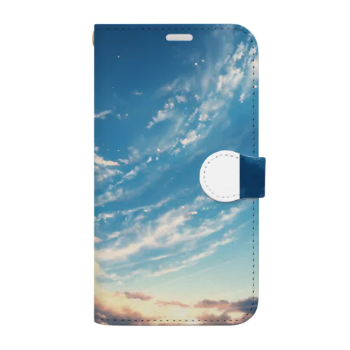 AIアート　幻想青空 Book-Style Smartphone Case
