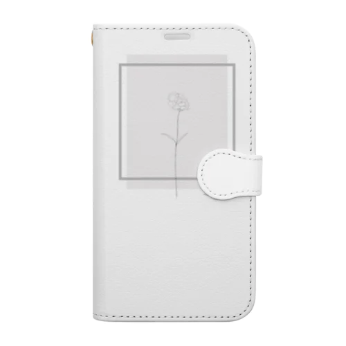  Graypink Carnation . Book-Style Smartphone Case