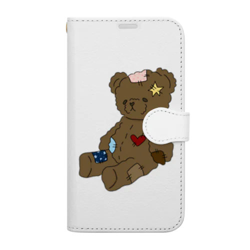 Sleepy bear 手帳型スマホケース