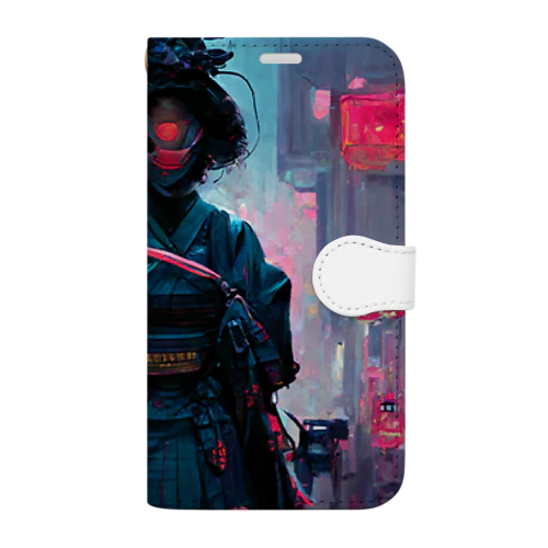 Cyberpunk Samurai 手帳型スマホケース