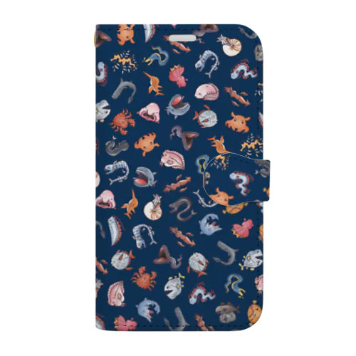 深海魚図鑑1_カラーver Book-Style Smartphone Case