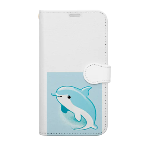 癒しのハッピードルフィン　Healing Happy Dolphine 手帳型スマホケース