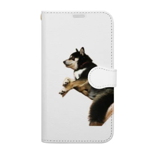 黒柴犬　ジョシーバ　癒し Book-Style Smartphone Case