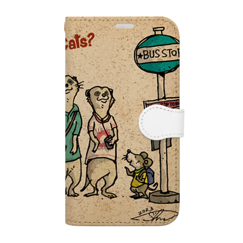 ミーアキャットとネズミくん♪ Book-Style Smartphone Case