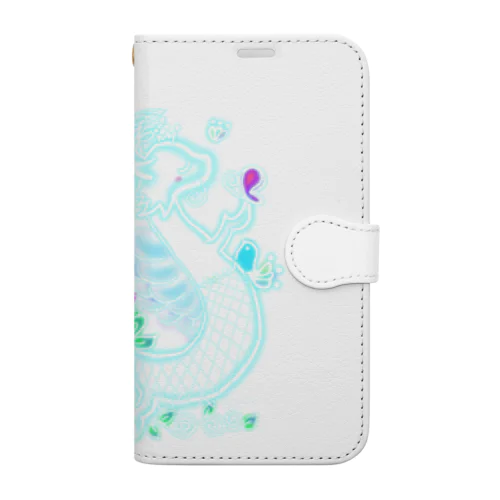 ツイン龍Dragon light blue Book-Style Smartphone Case