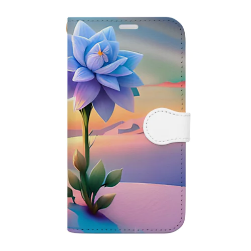 雪原の雪花 Book-Style Smartphone Case