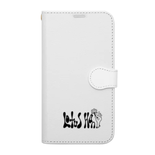 ロータス　ハンド　モノトーン Book-Style Smartphone Case