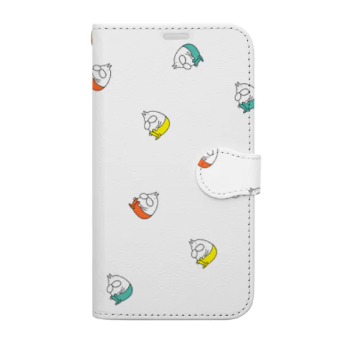 ねこタイツ ゴロゴロ レトロカラー Book-Style Smartphone Case