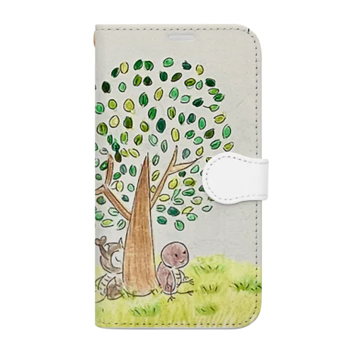 カブ君とカブミちゃん、ひと休み。 Book-Style Smartphone Case