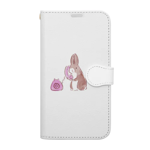 おでんわうさぎ　濃茶 Book-Style Smartphone Case